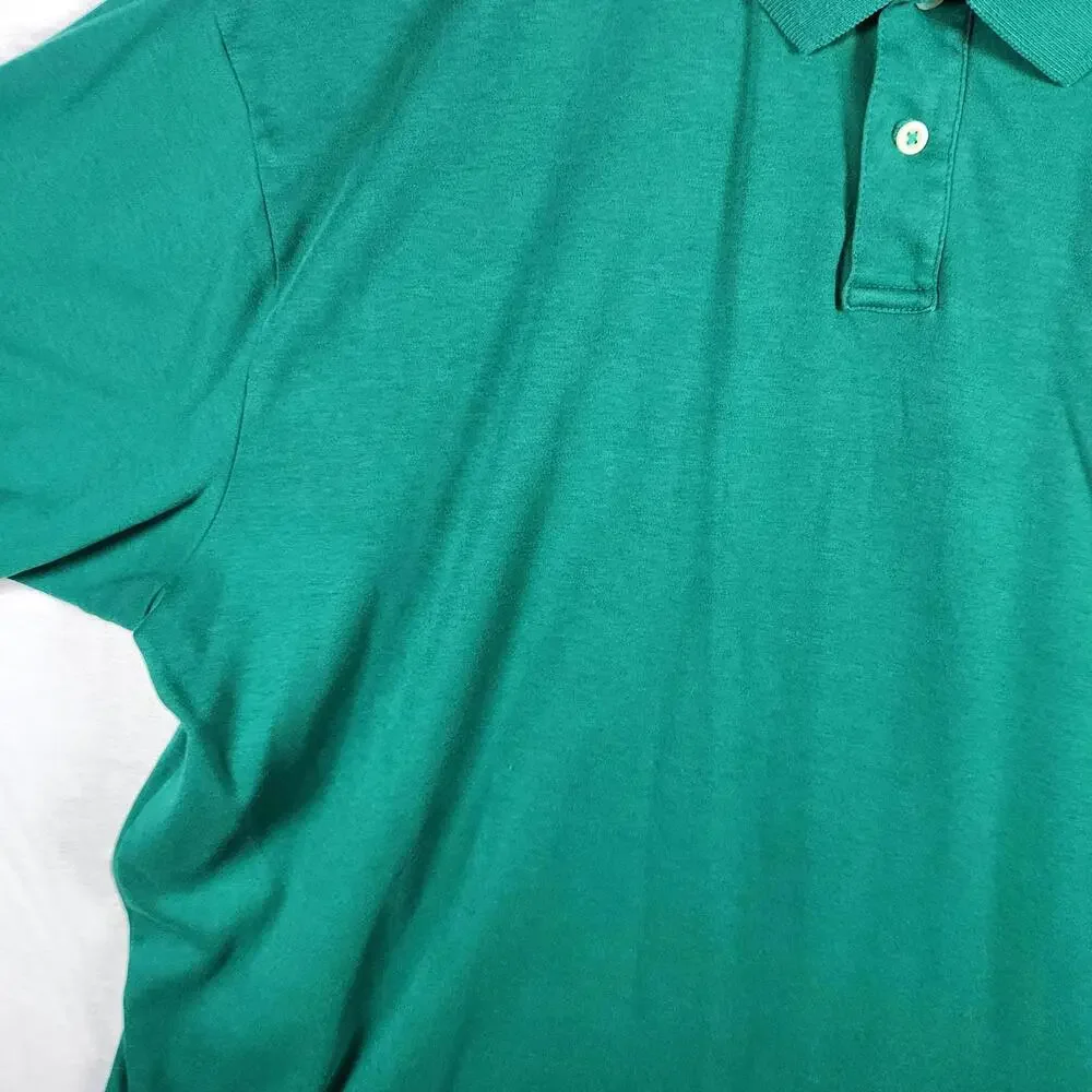 Polo Ralph Lauren Green Short‎ Sleeve Polo Shirt Size 2XL Cotton